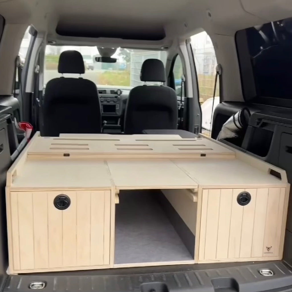 Dieses Modul passt perfekt im Caddy Maxi hinein mit einer Tiefe von 127cm